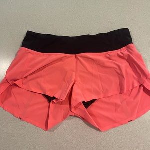 Lululemon Speed Up Shorts Pink and Black Size 4!
